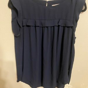 Navy business casual shirt